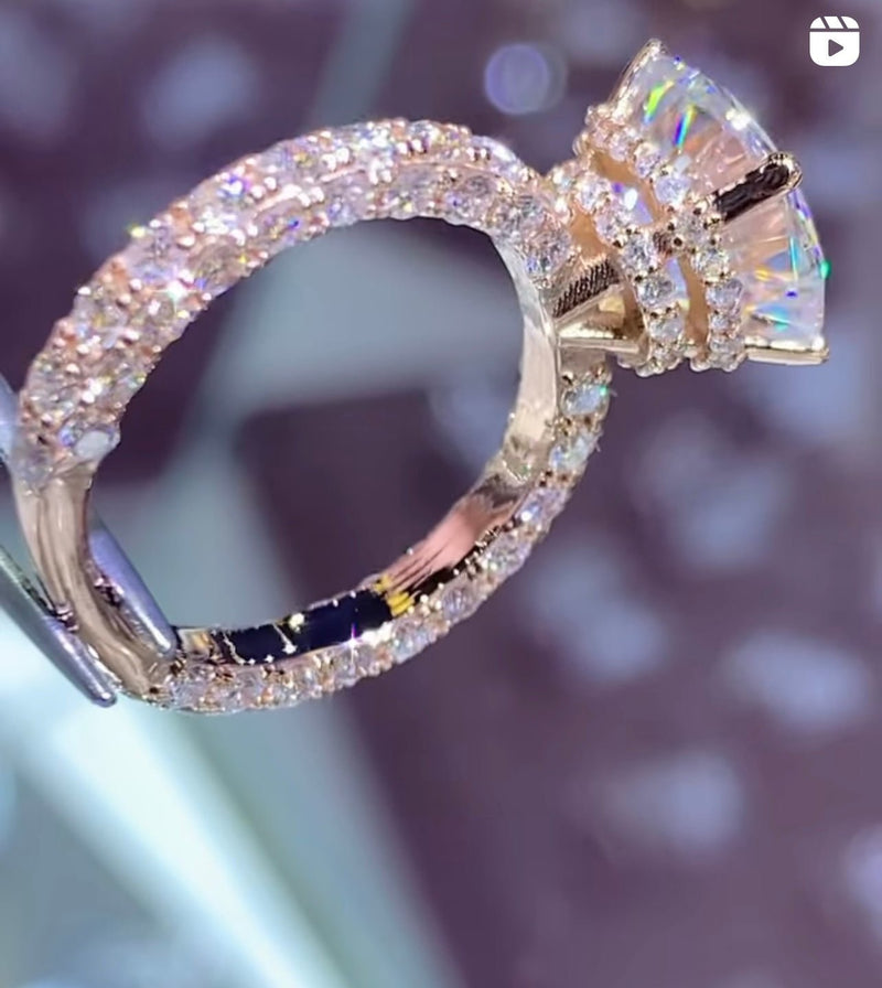  3 Carat  Double Under Halo Ring