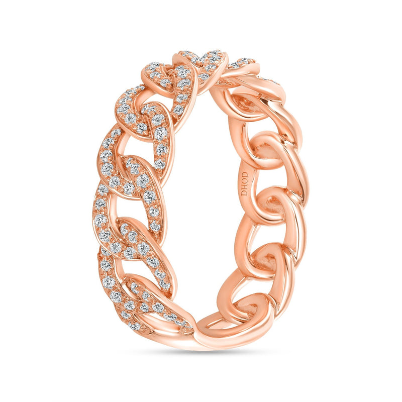 14K Gold Diamond Cuban Band