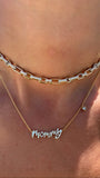 14K Gold Link Diamond Necklace