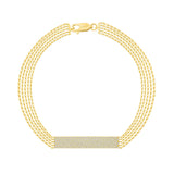 14K Gold ID Diamond Bracelet