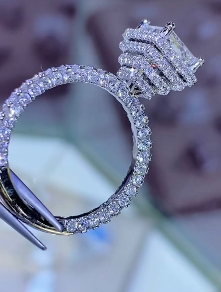 14k gold princess cut diamond ring Outlet