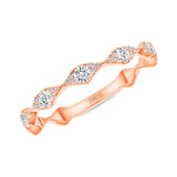 14K Gold Marquise Shape Cluster Band