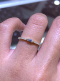 14K Gold Single Baguette Stackable Band