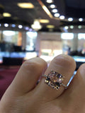 Halo Morganite Ring