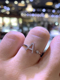 14K Gold Initial Personalized Open Ring