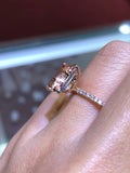 Emerald Cut Morganite Ring - customer photo review