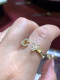 Initial Diamond Ring