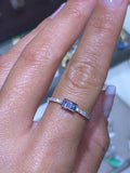 14K Gold Triple Baguette Diamond Band