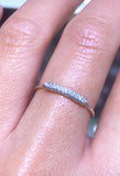14K Gold Diamond Bar Band